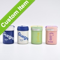 Customized Logo Unisex Outdoor Summer Portable Dual-Drink Coffee Cup with Straw Insulated Tumbler